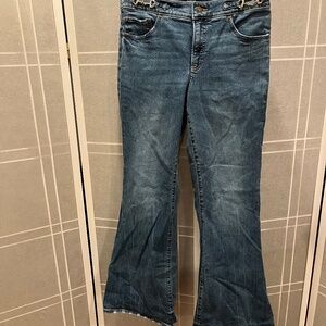 Express 1970’s Mid-Rise Flare Jeans